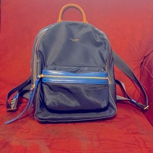 Authentic Tory Burch Perry Nylon Colorblock Zip Backpack Royal Navy.